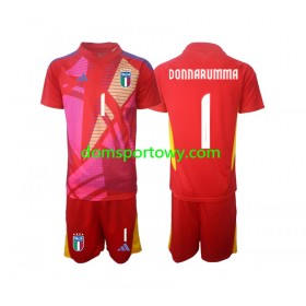 Koszulka Włochy Donnarumma 1 Bramkarska Dziecięcy Trzeci Koszulki Piłkarskie Euro 2024 Krótki Rękaw